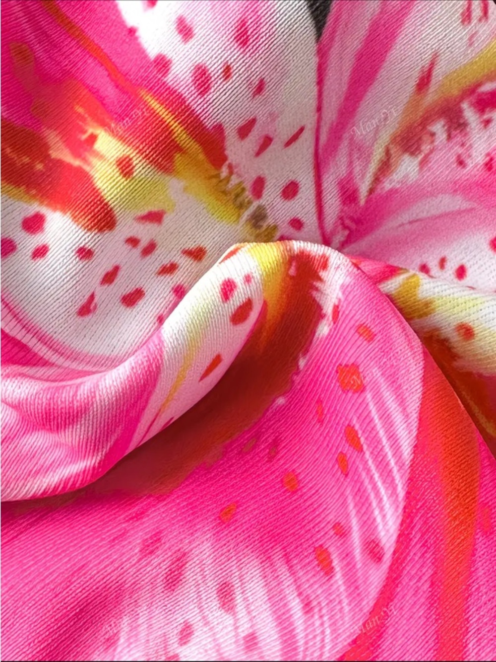 Black & Pink, Floral Lily, Bikini Set - Picture 5 of 8